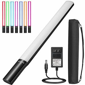 SOONPHO P20II LEDスティックライト 撮影用 RGB ビデオライト 55CM 2500K-8500K色温度 無段階調光 12の照明モード 高輝度 高演色 コスプ