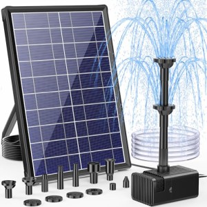 NFESOLAR ソーラーポンプ 屋外 ソーラー 噴水ポンプ ソーラー水中ポンプ 8W ソーラーパネル 浮きタイプ 太陽光充電 3600mAh内蔵バッテリ