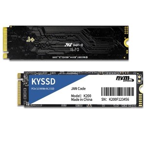 KYSSD K200-NVMe-1000GB 内蔵SSD 1000GB NVMe M.2 2280 PCIe Gen 3.0×4 3D NAND 日本 (M2.NVMe, 1TB)