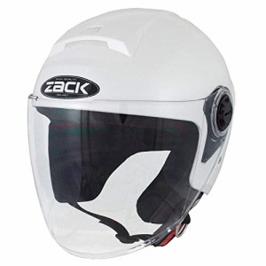 TNK工業 ZR-20 ZACK シールド付きJETヘルメット パールホワイト FREEサイズ(58-59?p) 51272