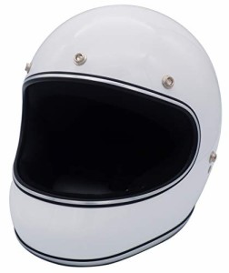 ダムトラックス(DAMMTRAX) バイクヘルメット フルフェイス AKIRA ホワイト Lサイズ(59CM~60CM)