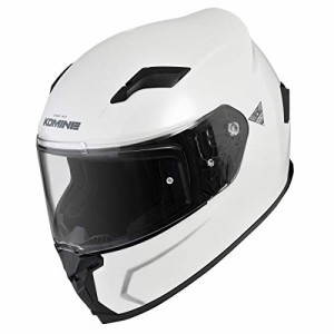 コミネ(KOMINE) バイク用 FL フルフェイスヘルメット パールホワイト M HK-170 UVカットシールド 高強度ABSシェル インナーバイザー フル