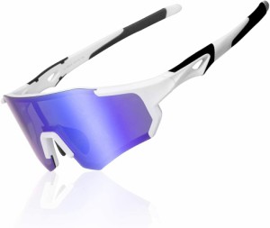 ロックブロス スポーツサングラス 偏光サングラス メンズ UV400 超軽量 自転車 バイク 釣り 登山 野球 ゴルフ ランニング アイウェア