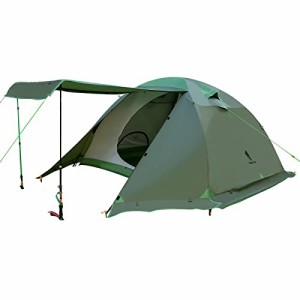 Geer Top テント 4人用 大型テント キャンプテント ファミリーテント 前室 スカート付き 二重層 耐水圧5000mm 防水 ４シーズンテント ア