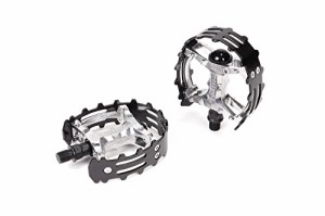 WELLGO(ウエルゴ) - ROUND CAGE PEDAL(ラウンドケージペダル) - 1/2インチ(1PCクランク用) - BLACK/SILVER (オールドスクールBMX、1ピー