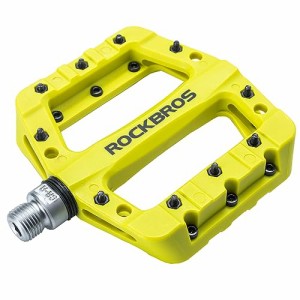 ROCKBROS(ロックブロス)自転車 ペダル フラットペダル 軽量 mtb ペダル ロードバイク ナイロン繊維 大面積 滑り止め bmx 9/16" 左右セッ