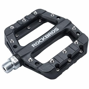 ROCKBROS(ロックブロス)自転車 ペダル フラットペダル 軽量 mtb ペダル ロードバイク ナイロン繊維 大面積 滑り止め bmx 9/16" 左右セッ