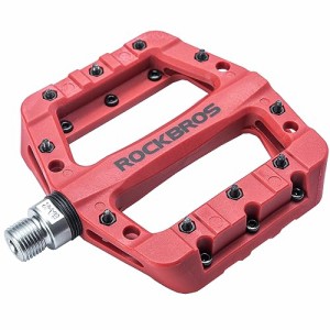 ROCKBROS(ロックブロス)自転車 ペダル フラットペダル 軽量 mtb ペダル ロードバイク ナイロン繊維 大面積 滑り止め bmx 9/16" 左右セッ