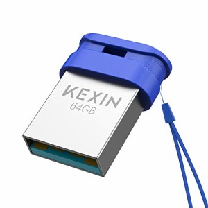 KEXIN USBメモリ 64GB USB3.0 1個 70MB/S フラッシュドライブ USBメモリースティック 超小型 軽量 データ転送 防水 防塵 耐衝撃 Windows 