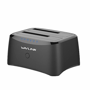 WAVLINK USB 3.0 SATA I/II/III デュアルベイ 外付けハードドライブ ドッキングステーション、2.5/3.5インチ SSD HDD、ハードドライブ デ