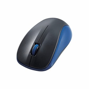 エレコム マウス ワイヤレスマウス Bluetooth 静音 3ボタン Mサイズ 抗菌 ブルー M-BY11BRSKBU