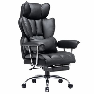 SKYE ゲーミングチェア 座り心地最高 デスクチェア オフィスチェア 肉厚座面 椅子 テレワーク ゲーム用チェア 伸縮可能のオットマン 社長