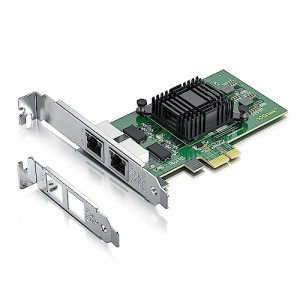 10Gtek 10/100/1000Mbps Gigabit LAN カード,インテル 82576純正ボード(チップ）実装, イーサネット PCI Express ネットワーク カード, 