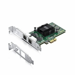 10Gtek 10/100/1000Mbps ギガビット イーサネット PCI Express NIC ネットワークカード,Intel 82571コントローラー, デュアル RJ45ポート