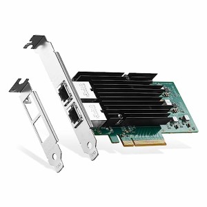 Binardat 2ポート 10G イーサネット PCIe ネットワークアダプター Intel X540 チップ LANコントローラー 10G/1G/100Mbps イーサネット RJ