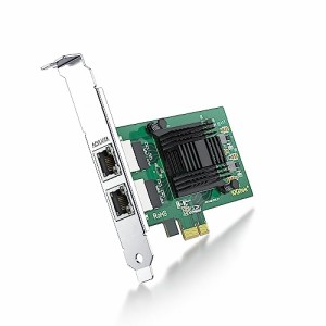 ipolex 1G Gigabit イーサネット サーバー アダプター ネットワークカード,Intel82571コントローラー付き,デュアル RJ45ポート,Windows/C