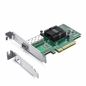 10Gtek 10G PCI-E NIC ネットワークカード, Intel X520-DA1/X520-SR1互換, シングルSFP+ポート, Intel 82599EN コントローラ, PCI Expres