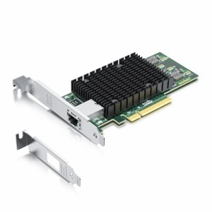 10Gtek 10Gb PCI-E NIC ネットワークカード, Intel X540-T1互換, シングルRJ45 ポート, Intel X540-BT1コントローラ, PCI Express イーサ