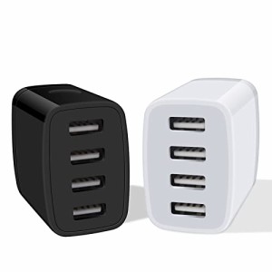 Viviber usb 充電器 4ポート usb コンセントタップ ACアダプター iPhone充電器 2個 4.8A/24W 急速充電/PSE認証済コンパクト 充電アダプタ