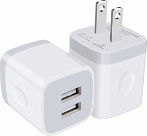 Viviber ACアダプター 2ポート急速充電器 usb 充電器【2個セット】PSE認証 iPhone 充電コンセント コンパクトアダプター スマホ充電器 ア