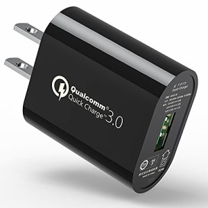 USB充電器 Quick Charge 3.0 充電器 Qualcomm 認証済 QC3.0 18W 急速 iPhone/iPad/Samsung Galaxy S10 S9 S8 Note8 / Sony Xperia XZ/Zen
