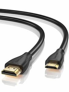 4Kミニhdmiオスto hdmiオスケーブル, CableCreation HDMI to Mini HDMI変換ケーブル 4K 60Hz Ultra HD 3D対応 高速データ転送 カメラ/モ