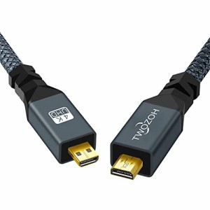 Twozoh Micro HDMI to Micro HDMIケーブル ストレート (タイプD-タイプD) 4K 60Hz、マイクロHDMI toマイクロHDMIケーブル 0.3M 適格請求