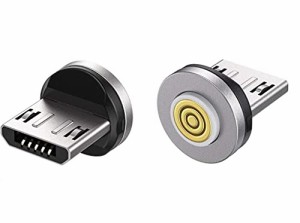 JJ JULIE JAPAN マグネット式USBケーブル マグネットコネクタ単品 3A 5pin Micro-USB B端子 データ通信対応 端子のみ マイクロUSB(2個)