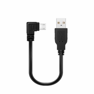 USB 2.0 L型 USBストレート/Micro上下左右90度方向変換ケーブル USB2.0 micro-B オス延長ケーブル 車載ビデオケーブル (0.5m 右L)