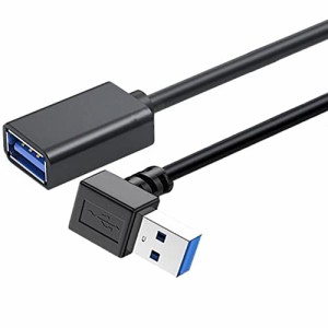 KKM-ラブショー【JCT請求書発行可能】USB 3.0 L型 上下左右90°方向変換ケーブル タイプAオス- タイプAメス 超高速 5Gbpsのデータ転送同