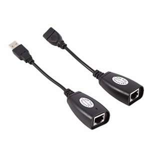 【オス・メスペアセット】USB 2.0→RJ45 Ethernetエクステンダーネットワークアダプタケーブル 用有線LAN 延長アダプター 便利ツール