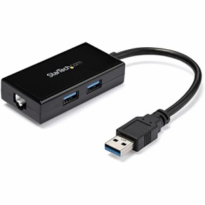 StarTech.com USB 3.0 - ギガビットイーサネット有線LANアダプタ USBハブ(2ポート)内蔵 USB31000S2H