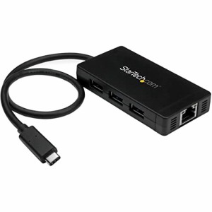 StarTech.com USB Type-C接続3ポートUSB 3.0ハブ/ 1ポートギガビット有線LANアダプタ ACアダプタ付属 HB30C3A1GE