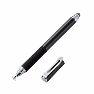 エレコム タッチペン スタイラスペン 2WAYモデル 導電繊維 & ディスク (交換ペン先付) [ iPhone iPad android で使える] 簡易パッケージ 