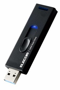 エレコム SSD 外付け 250GB USB3.2(Gen2) 読込速度500MB/秒 アルミ筐体 スライド式 キャップレス 【PS5/PS4/テレビ録画 対応】 ブラック 