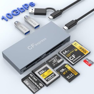 8 in 1 CFexpress Type B Card Reader, 10Gbps Multi CF Express Reader for CFexpress Type B/CF/XD/MS/TF/SD Reader, CFexpre