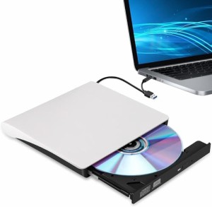 外付け DVDドライブ USB 3.0 type-c 外付CD・DVDドライブ CD/DVDプレーヤー 外付け光学ドライブ PC外付けドライブ ポータブルドライブ CD