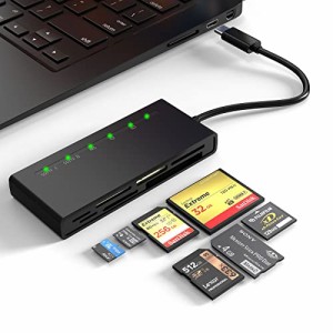 USB C SDカードリーダー、7 in 1 USB C マルチカードリーダー SD/Micro SD/CF/XD/MS/MMCカメラメモリカード用XDピクチャーカード リーダ