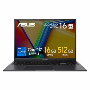 ASUS ノートパソコン Vivobook 16X 16インチ 第12世代 Core i7-1255U メモリ16GB SSD512GB WPS Office搭載 Windows11 バッテリー駆動8.8