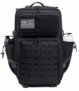 QT&QY ミリタリータクティカルバックパック メンズ MOLLEデイパック 35L/45L Lサイズ 3日分のバグアウトバッグ ハイキング リュックサッ