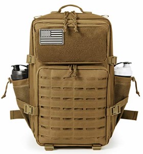 QT&QY ミリタリータクティカルバックパック メンズ MOLLEデイパック 35L/45L Lサイズ 3日分のバグアウトバッグ ハイキング リュックサッ