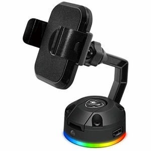 COUGAR スマホスタンド BUNKER M RGB ワイヤレス充電 RGB照明 吸盤パッド 調節可能スタンド CGR-XXNB-PS1RGB 【国内正規品】