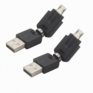 KKM-ラブショー【JCT請求書発行可能】【2個セット】USB2.0アダプタ360°回転可能 USBアダプタ 方向変換USB2.0 - USB2.0スアダプター 回転