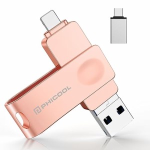【専用アプリ不要 簡単接続】USBメモリー 64GB iPhone用USBメモリ4in1フラッシュメモリー 大容量 高速 USB 3.0 スマホusbメモリー iOS An