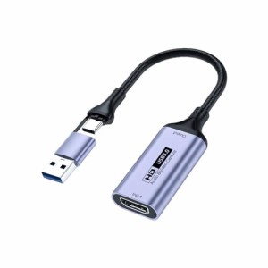 YFFSFDC HDMI キャプチャーボード ビデオキャプチャー USB&Type C 2 in 1 USB3.0 1080P/4K＠60Hz HDMI ゲームキャプチャー ビデオキャプ