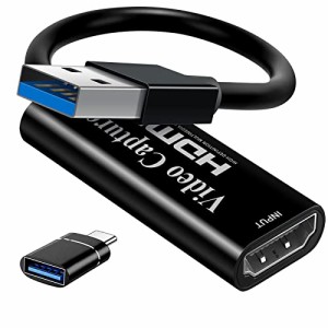 Papeaso HDMI キャプチャーボード ビデオキャプチャカード USB2.0 ゲームキャプチャー 1080P30Hz ゲーム実況生配信、画面共有、録画、ラ