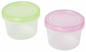 サンコープラスチック(SankoPlastic) 食品 保存容器 エブリーパック 丸型 No.3 浅型 2個組 カラフル