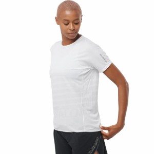 (取寄) サロモン レディース センス エアロ GFX T-シャツ - ウィメンズ Salomon women Sense Aero GFX T-Shirt - Women's White/Gray Vio