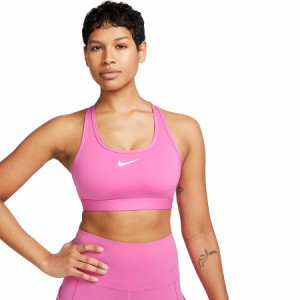 (取寄) ナイキ レディース スウォッシュ メッド スポーツ ブラ - ウィメンズ Nike women Swoosh Med Sports Bra - Women's Playful Pink/