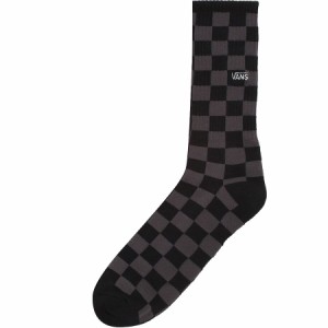 (取寄) バンズ メンズ チェッカーボード クルー ソック - メンズ Vans men Checkerboard Crew Sock - Men's Black/Charcoal